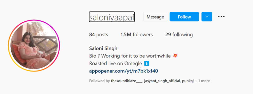 Saloni Singh Instagram