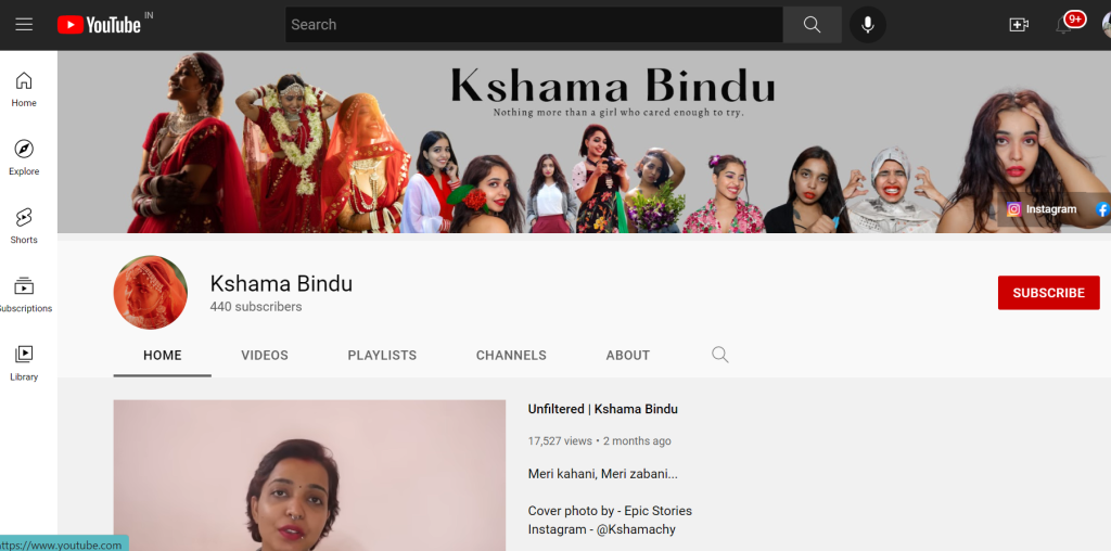 Kshama Bindu YouTube