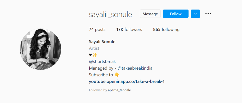 Sayali Sonule Instagram